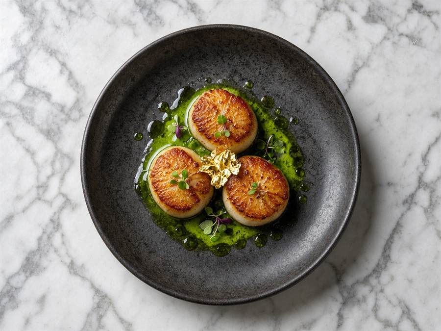 Coquilles dorées à l'huile d'herbes
